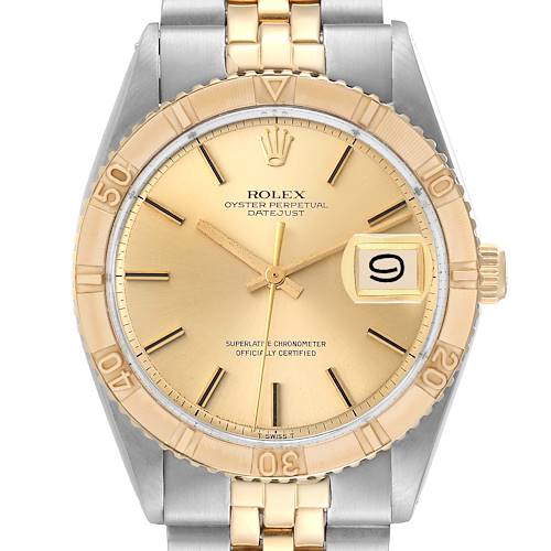 Photo of Rolex Datejust Turnograph Steel Yellow Gold Vintage Mens Watch 1625