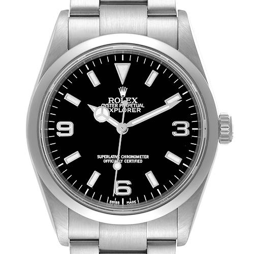 Photo of Rolex Explorer I Black Dial Stainless Steel Mens Watch 114270