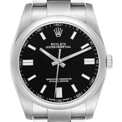 Photo of Rolex Oyster Perpetual 36 Black Dial Steel Mens Watch 116000