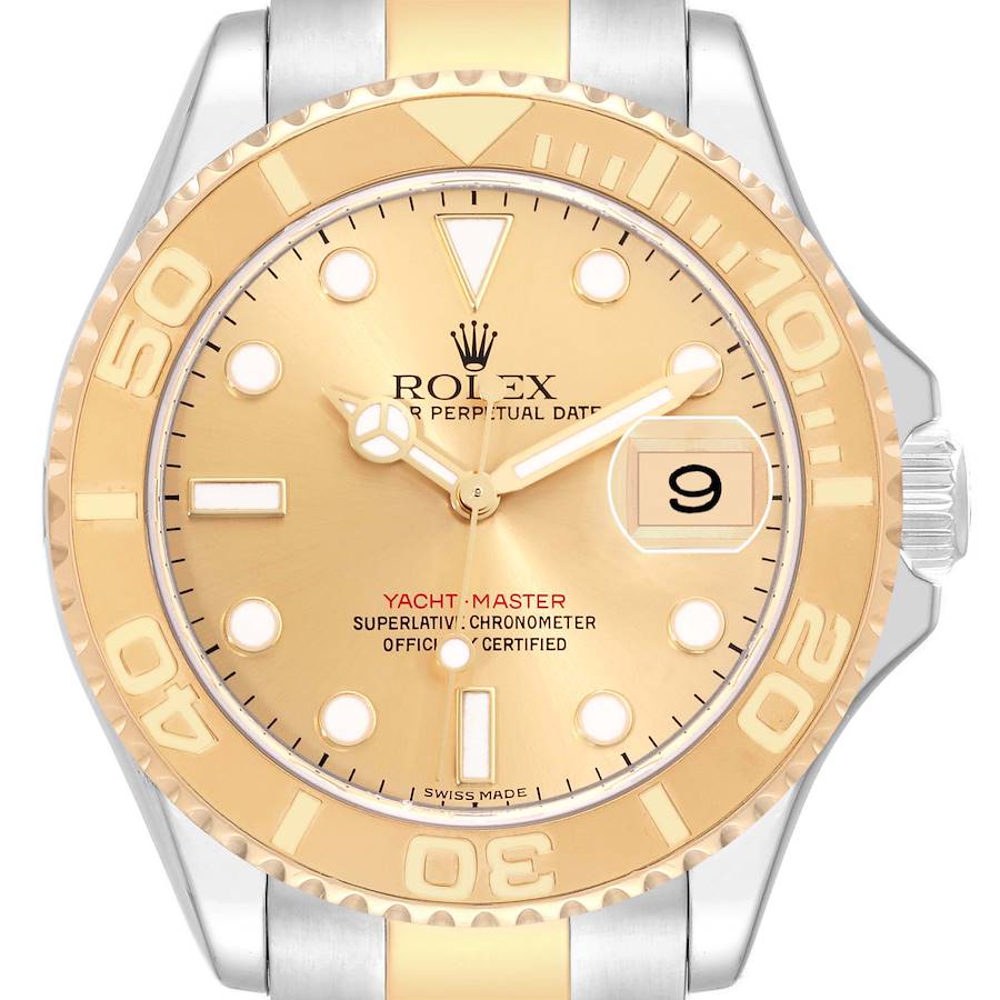 Rolex Yachtmaster Steel Yellow Gold Champagne Dial Mens Watch 16623 SwissWatchExpo