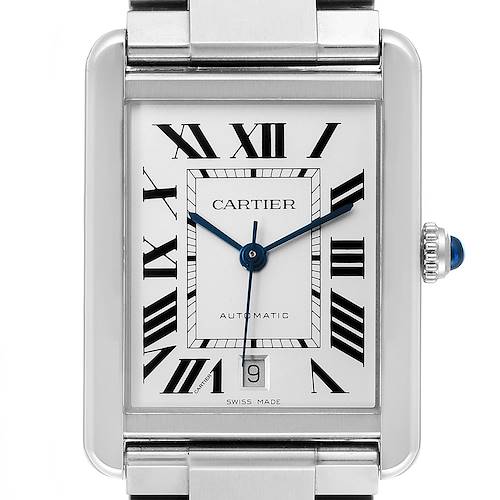 Photo of Cartier Tank Solo XL Silver Dial Automatic Steel Mens Watch W5200028