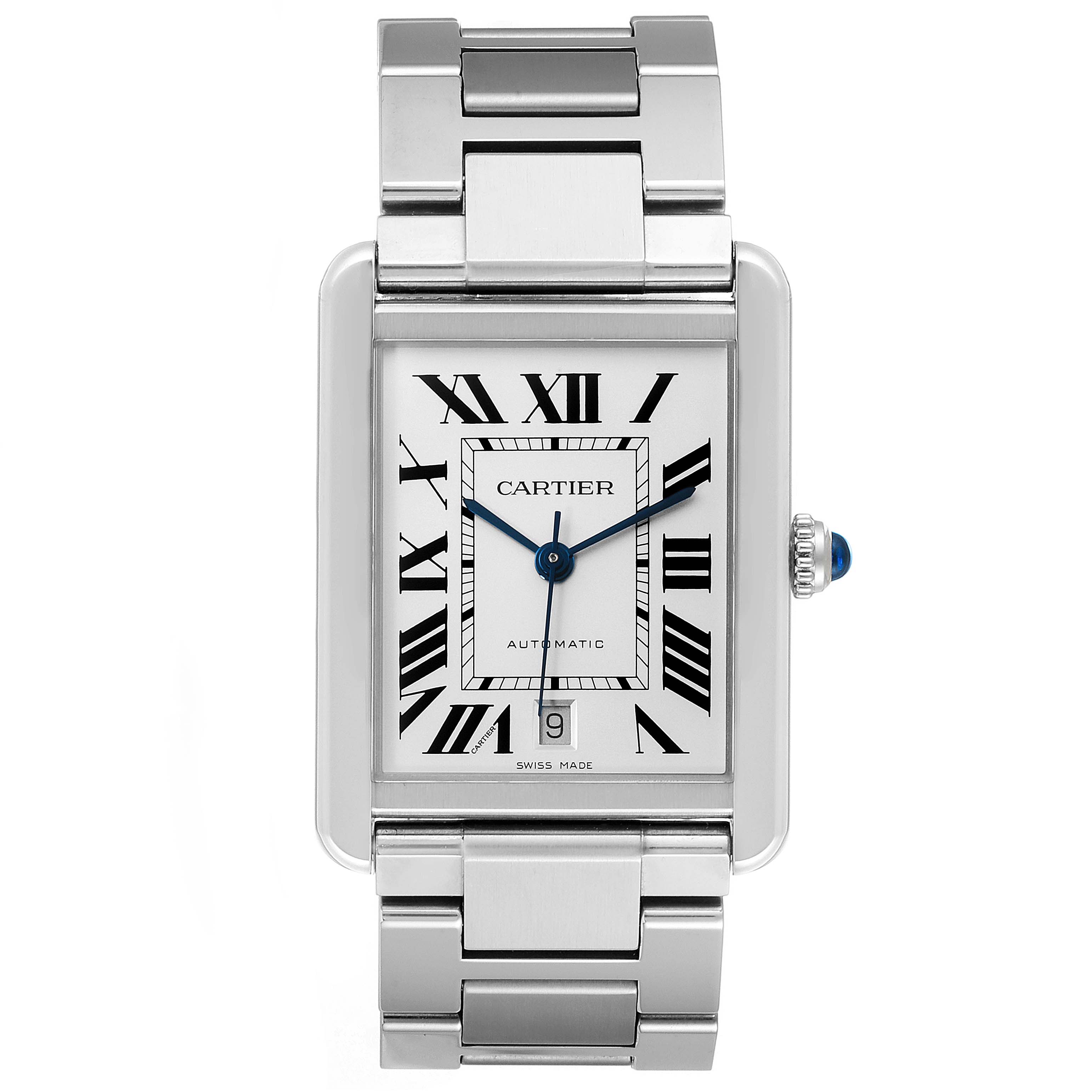 Cartier Tank Solo XL Silver Dial Automatic Steel Mens Watch W5200028 ...