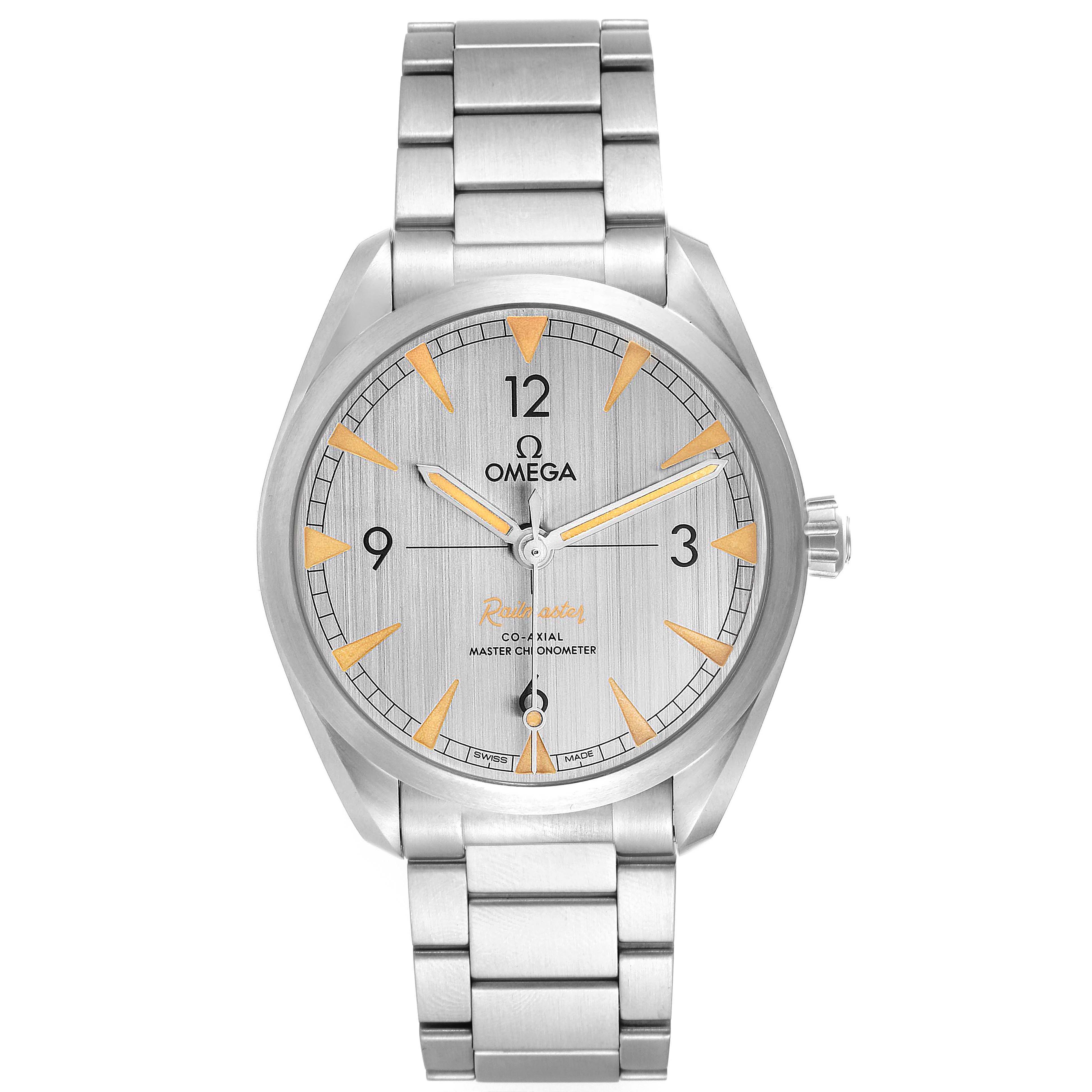 The image shows a front view of an Omega Seamaster 220.10.40.20.06.001 Men
s Stainless Steel Grey Dial 220.10.40.20.06.001 Men
s Stainless Steel Grey Dial watch showcasing the dial, case, and bracelet.