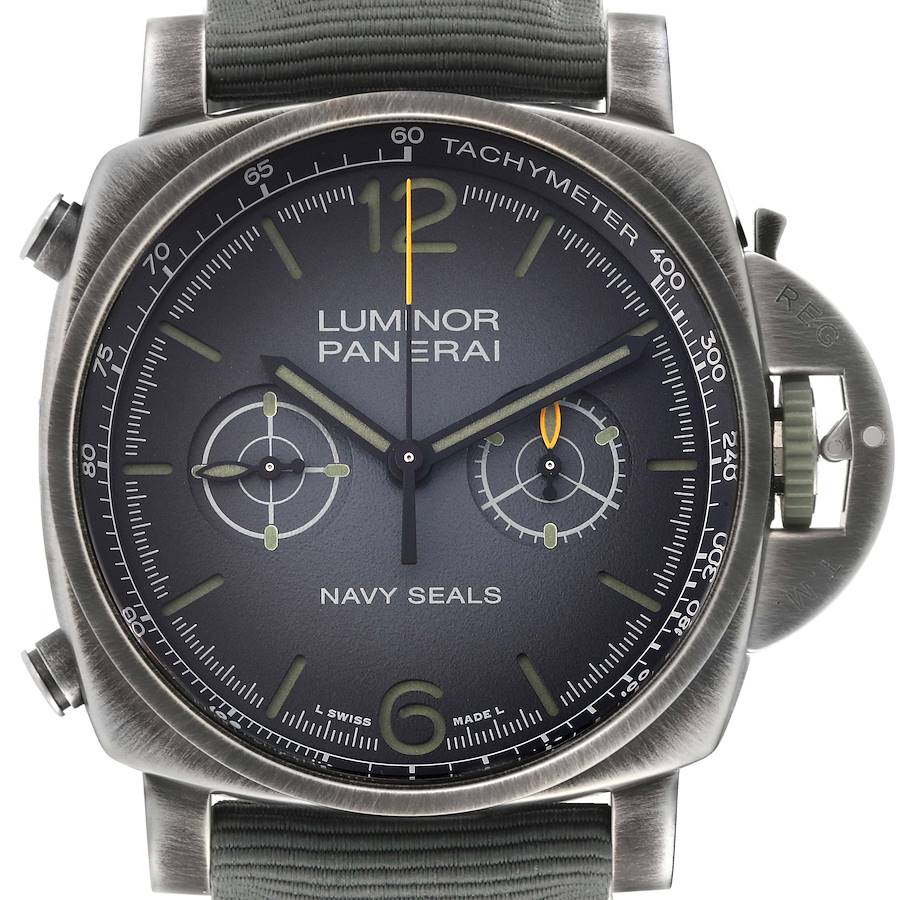 Panerai Luminor Chrono Navy Seals Limited Edition Steel Mens Watch PAM01409 Unworn SwissWatchExpo