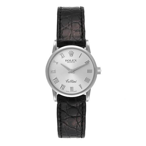 Photo of Rolex Cellini Classic White Gold Silver Dial Ladies Watch 6111 Card