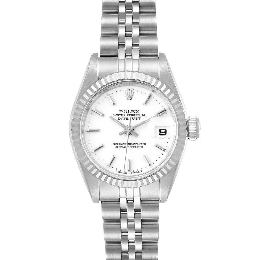 Rolex Datejust 26 Steel White Gold White Dial Ladies Watch 69174 SwissWatchExpo