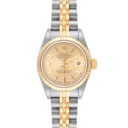Photo of Rolex Datejust Champagne Dial Steel Yellow Gold Ladies Watch 69173