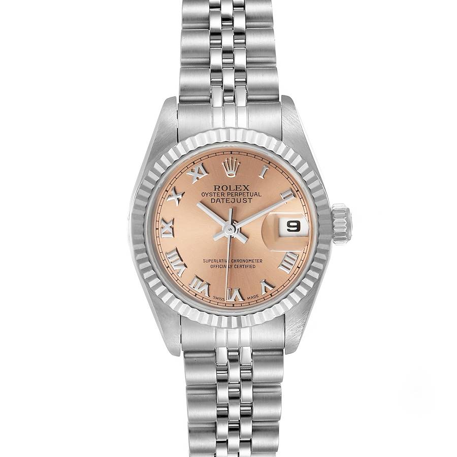 Rolex Datejust Steel White Gold Salmon Dial Ladies Watch 69174 SwissWatchExpo