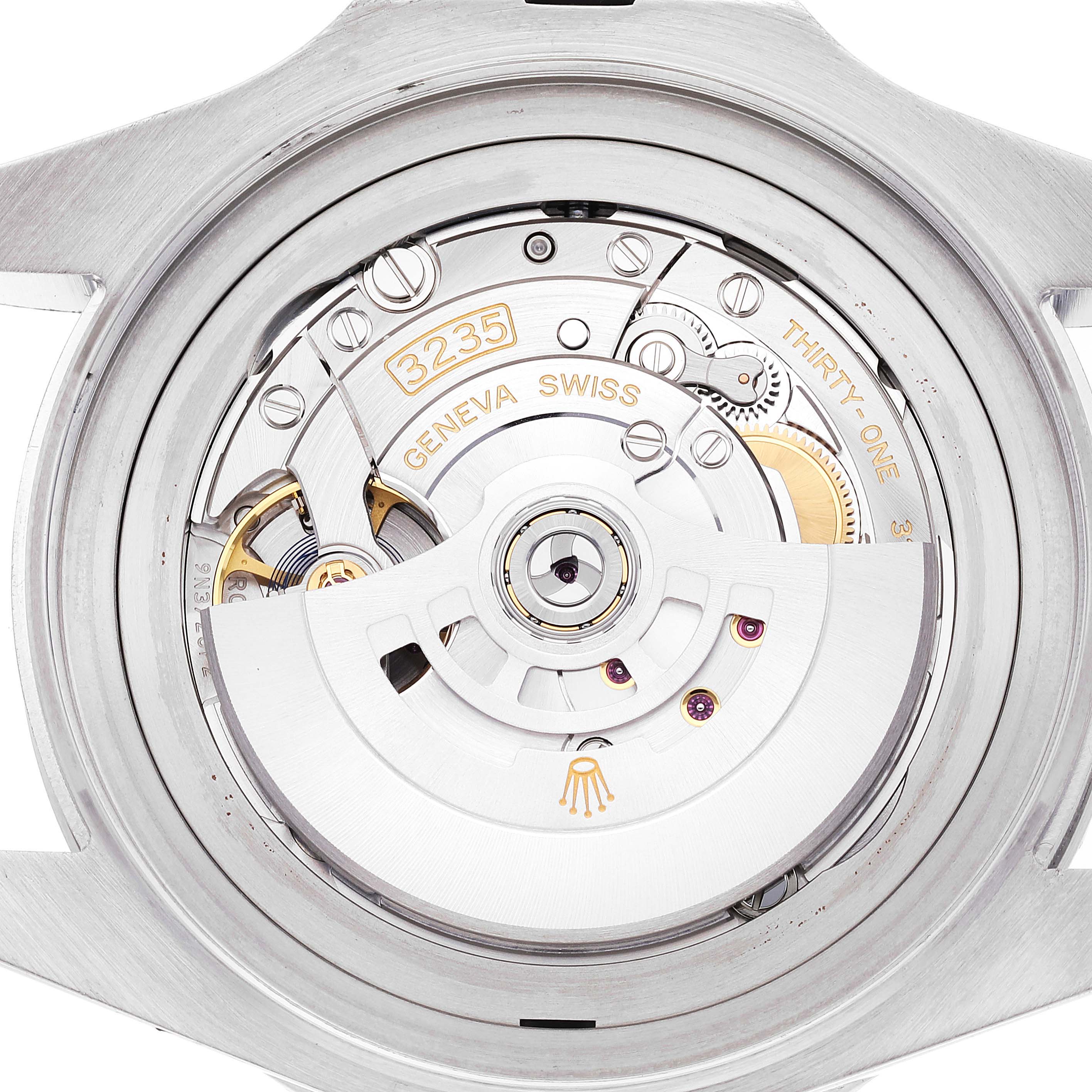 This image shows the back view of the Rolex Sea-Dweller 126660 Men's Stainless Steel Black Dial 126660 Men's Stainless Steel Black Dial watch, revealing its 3235 movement mechanism.