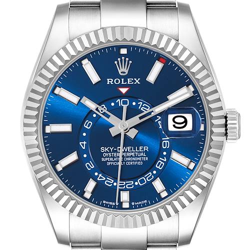 Photo of Rolex Sky-Dweller Steel White Gold Blue Dial Mens Watch 336934 Unworn