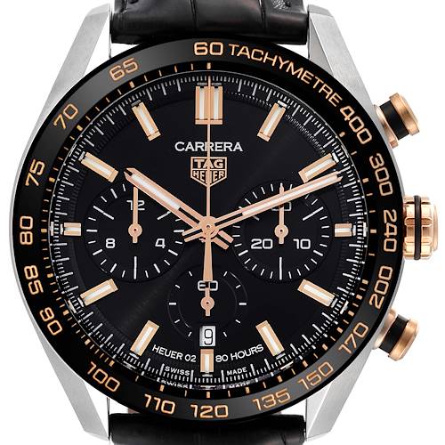 Photo of Tag Heuer Carrera Chronograph Steel Rose Gold Mens Watch CBN2A5A