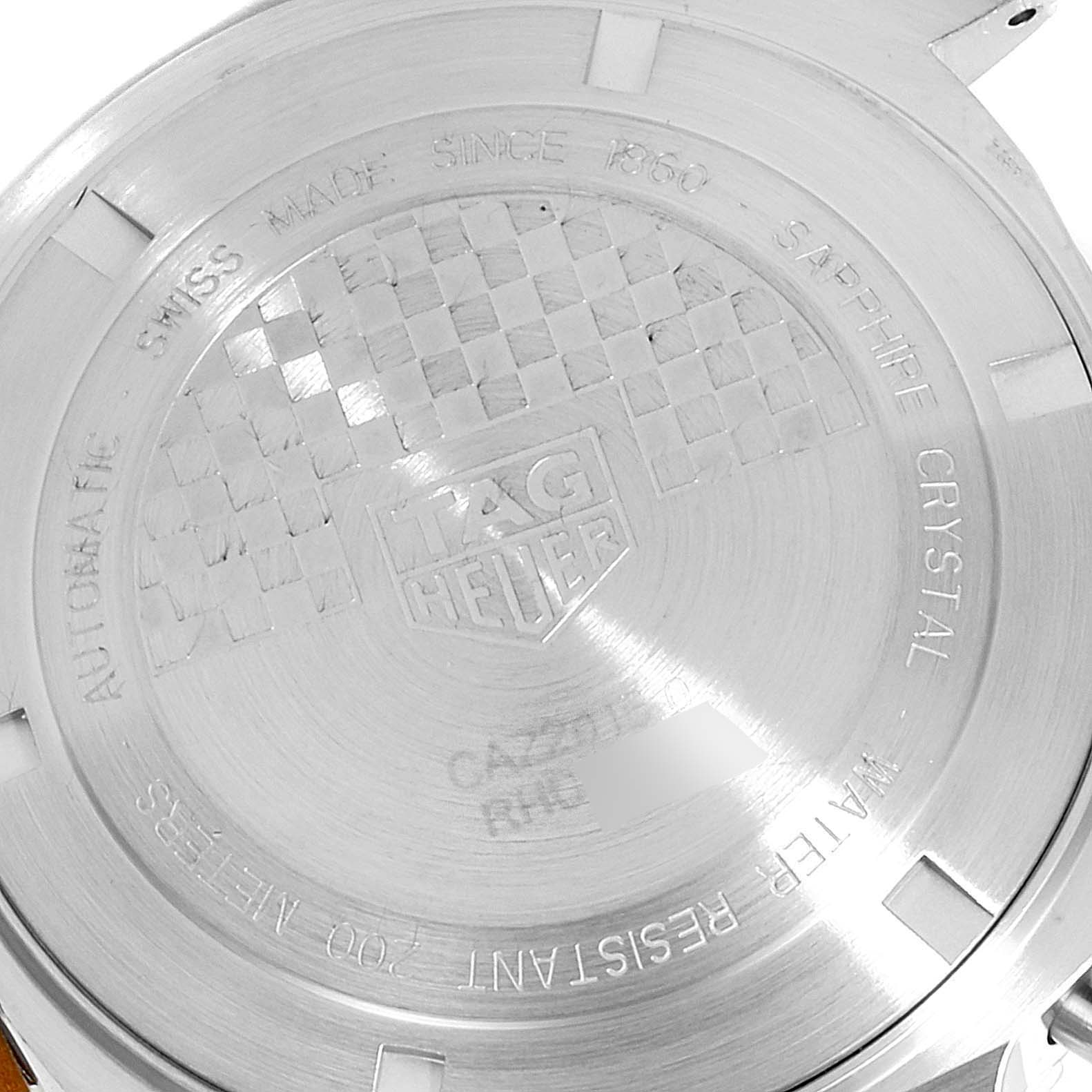 This image shows the back case of the Tag Heuer Formula 1 CAZ2015.BA0876 Men's Stainless Steel Blue Dial CAZ2015.BA0876 Men's Stainless Steel Blue Dial watch.