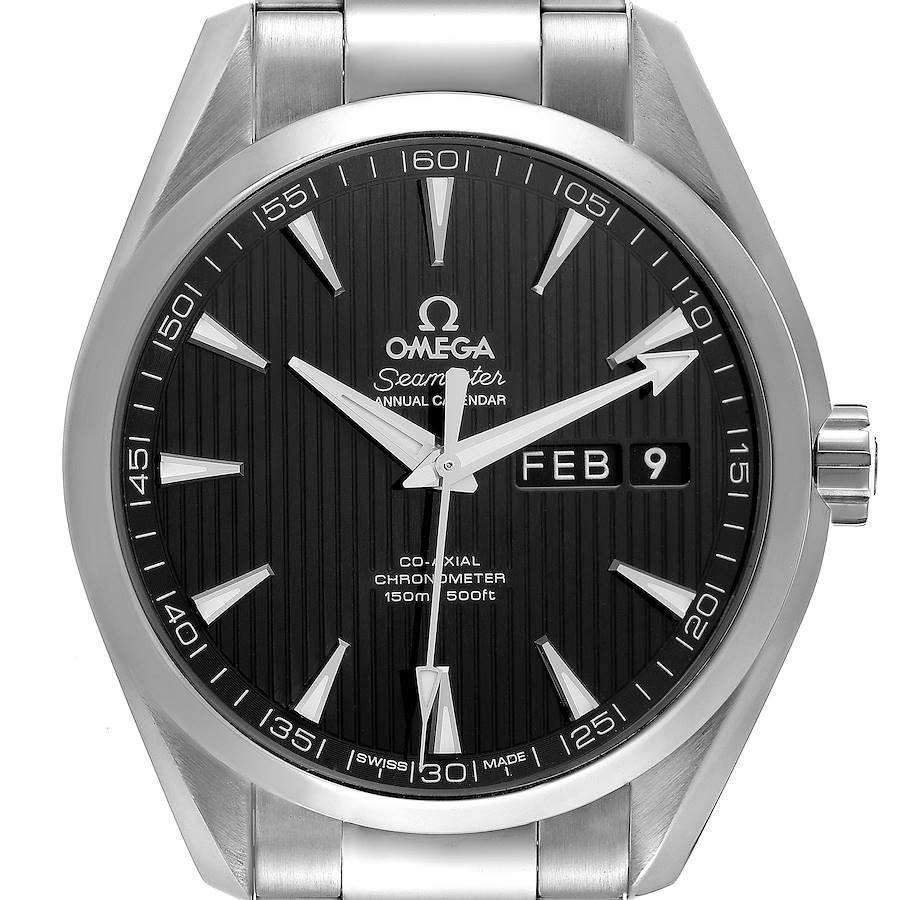 Omega Seamaster Aqua Terra Annual Calendar Mens Watch 231.10.43.22.01.002 SwissWatchExpo