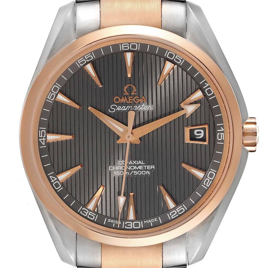 Omega Seamaster Aqua Terra Steel Rose Gold Watch 231.20.42.21.06.001 Unworn SwissWatchExpo