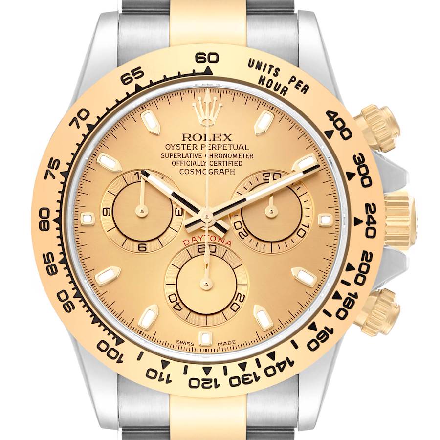 Rolex Daytona Champagne Dial Steel Yellow Gold Mens Watch 116503 SwissWatchExpo