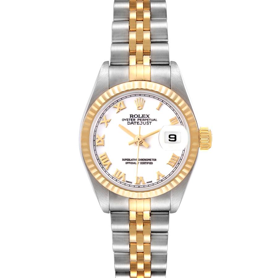 NOT FOR SALE Rolex Datejust 26 Steel Yellow Gold White Roman Dial Watch 79173 PARTIAL PAYMENT SwissWatchExpo