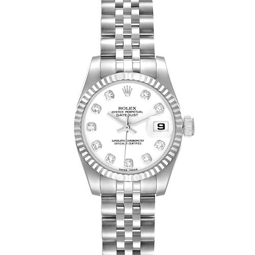 Photo of Rolex Datejust Steel White Gold Diamond Ladies Watch 179174