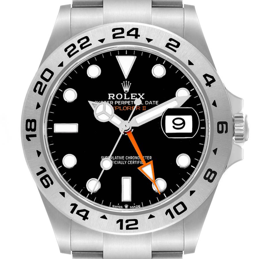 Rolex Explorer II 42mm Black Dial Steel Mens Watch 226570 Box Card SwissWatchExpo