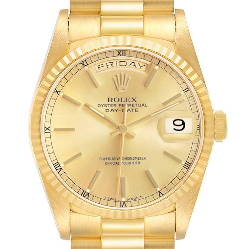 Photo of Rolex President Day Date Yellow Gold Mens Watch 18238