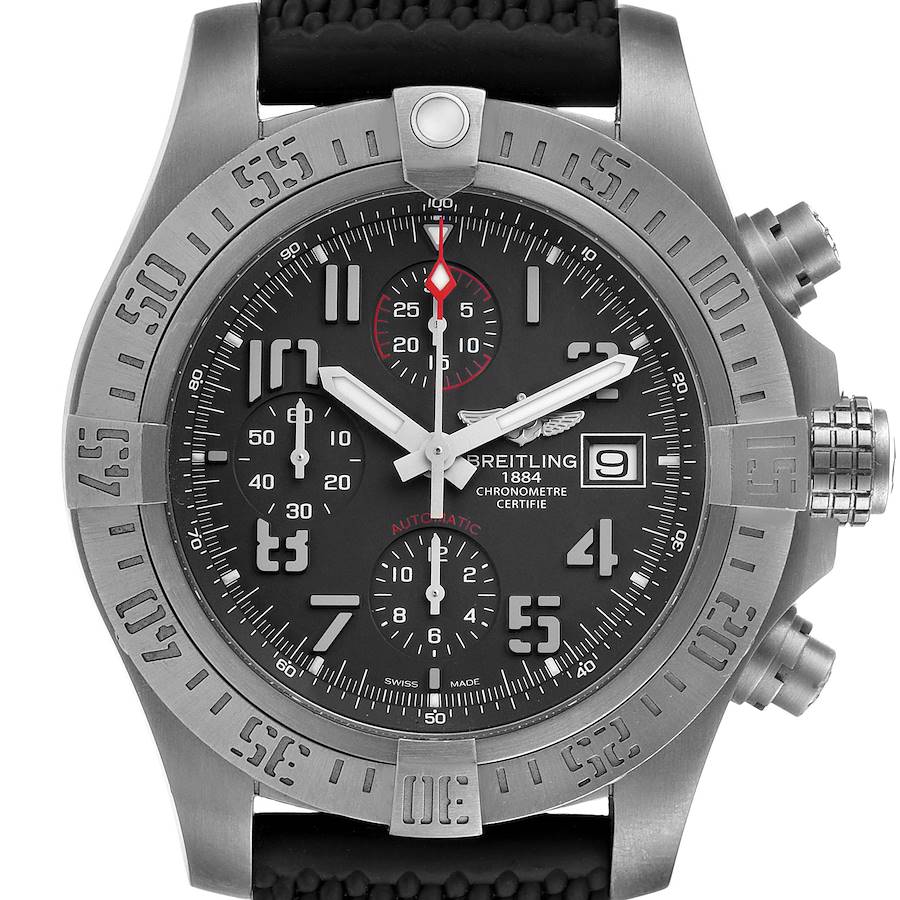 Breitling Avenger Bandit Chronograph Grey Dial Titanium Mens Watch E13383 SwissWatchExpo