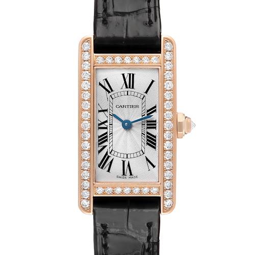 Photo of Cartier Tank Americaine Small Rose Gold Diamond Ladies Watch WJTA0002