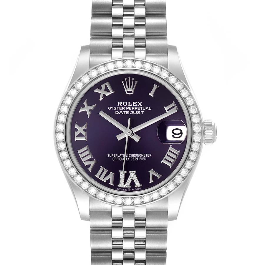 Rolex Datejust Midsize Steel White Gold Diamond Ladies Watch 278384 Unworn SwissWatchExpo