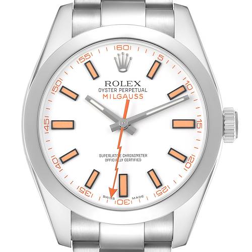 Photo of Rolex Milgauss White Dial Steel Mens Watch 116400