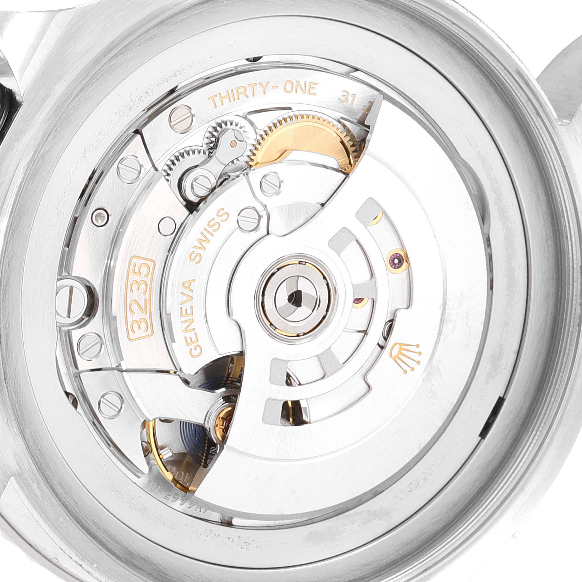 The image shows the movement and internal components of a Rolex Sea-Dweller 126660 Men
s Stainless Steel Blue Dial 126660 Men
s Stainless Steel Blue Dial watch, highlighting gears and the rotor.