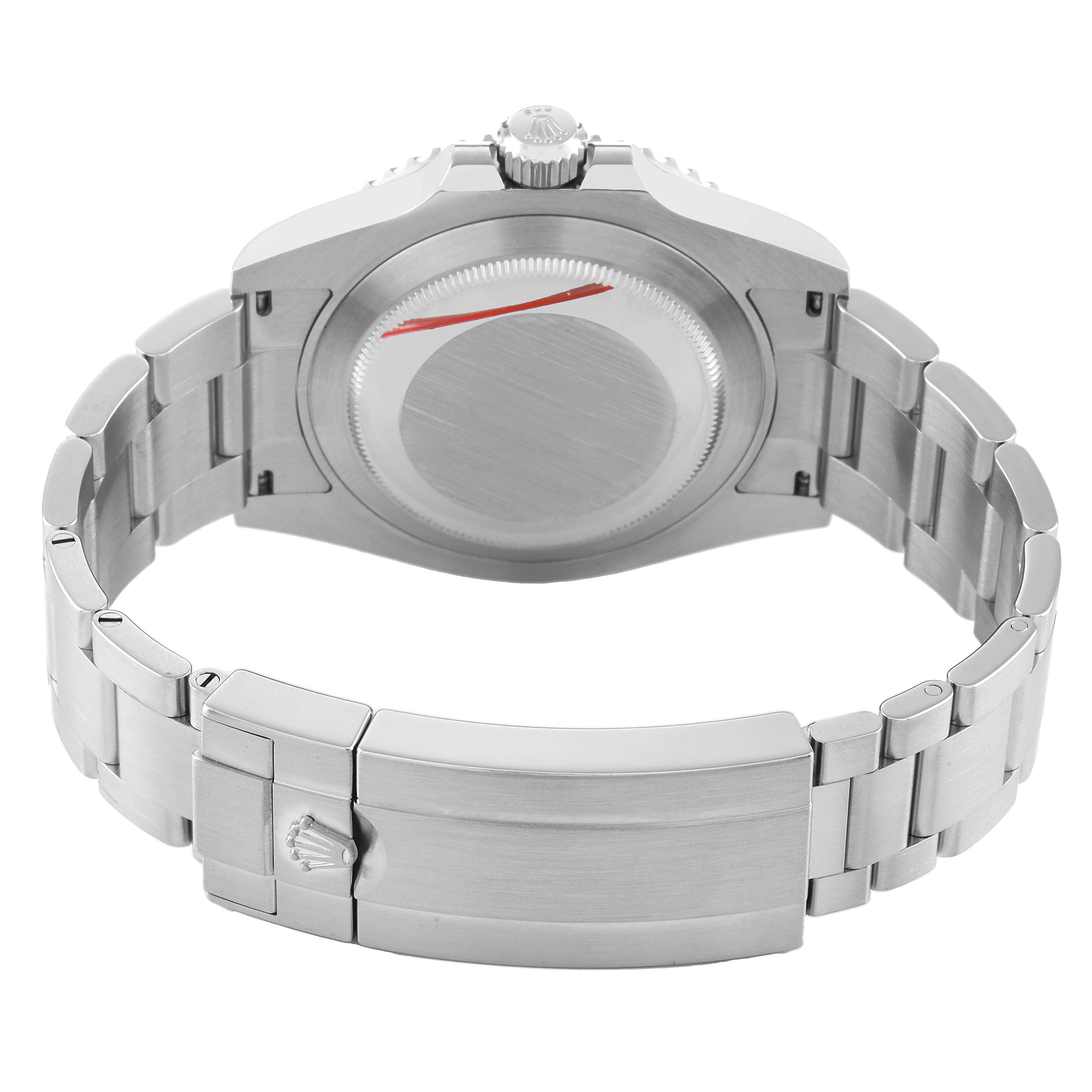 The image shows the back case and bracelet clasp of a Rolex Submariner 126610 Men's Stainless Steel Black Dial watch from a rear angle.