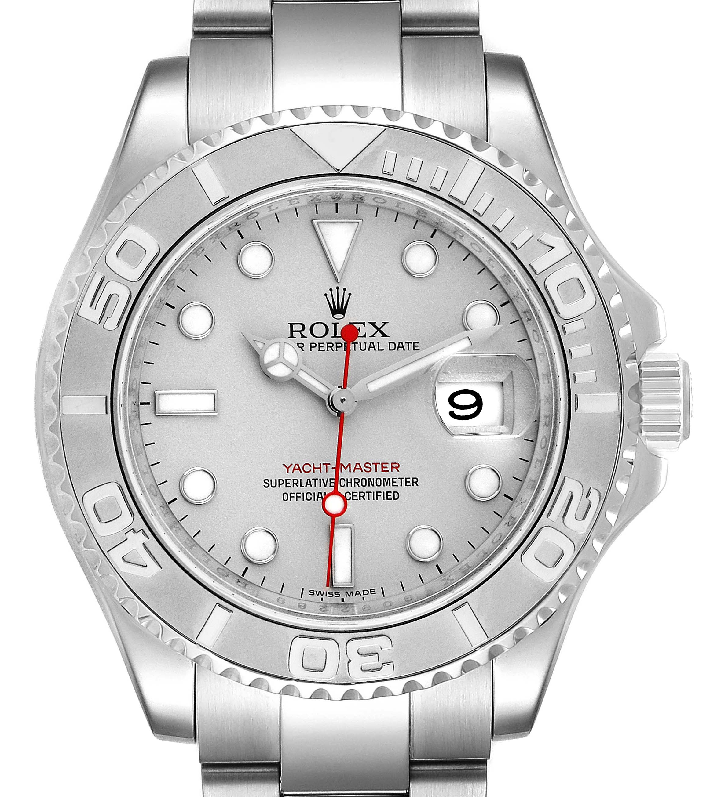 Rolex 126622 Yacht-Master Watch with Stainless Steel Bracelet and Platinum Bezel