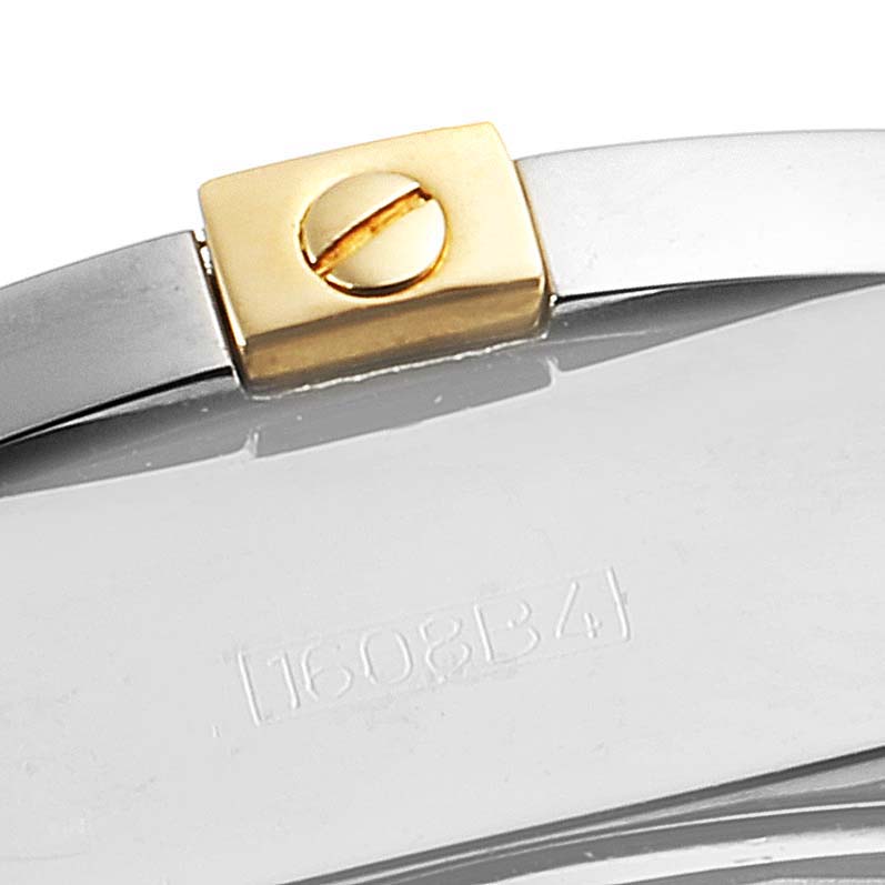 The image shows a close-up of the clasp and part of the bracelet of a Breitling Chronomat B13356 Men's Steel and Gold (two tone) Burgundy Dial B13356 Men's Steel and Gold (two tone) Burgundy Dial watch.