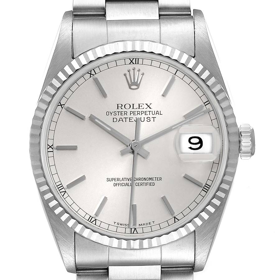 Rolex Oyster Perpetual Datejust 36 Silver Dial Stainless Steel And