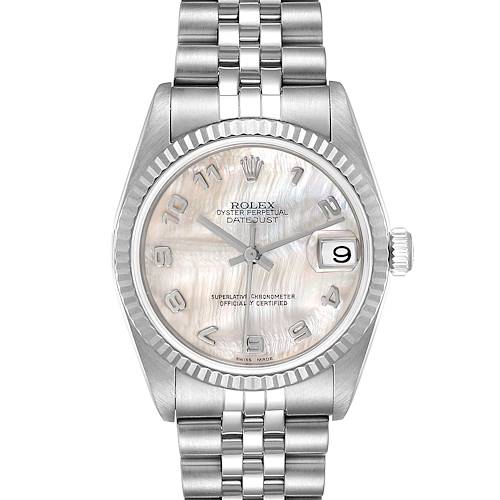 Photo of Rolex Datejust Midsize Steel White Gold MOP Dial Ladies Watch 78274