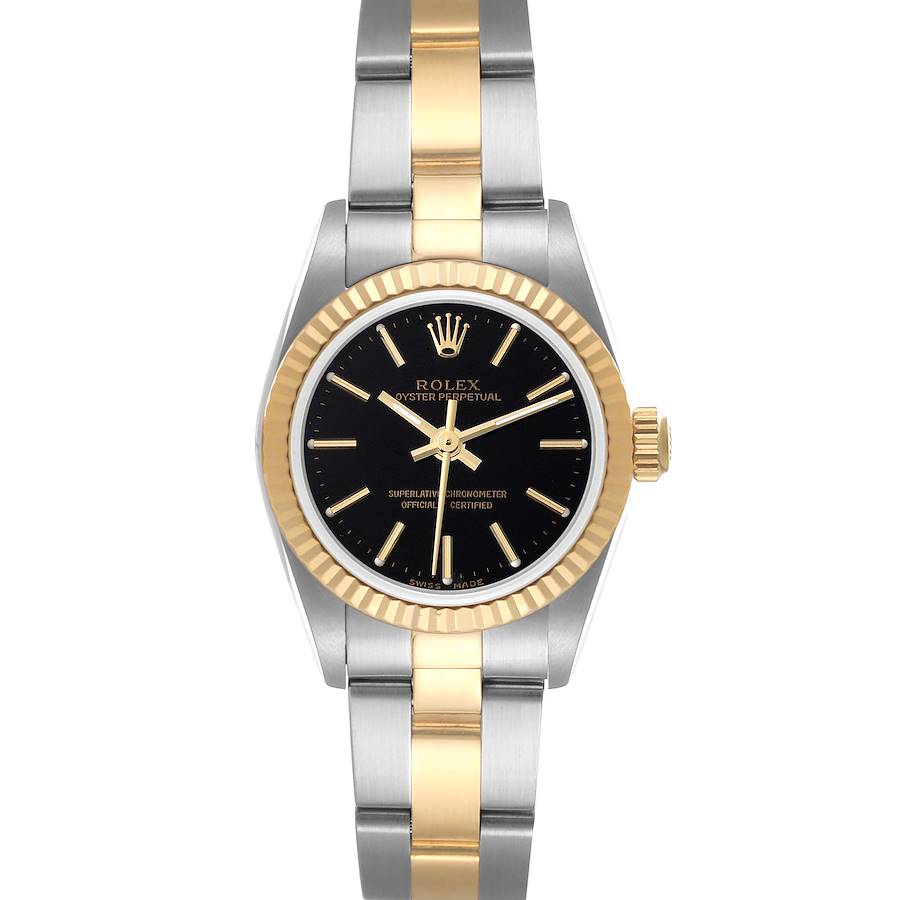 Rolex Oyster Perpetual Steel Yellow Gold Ladies Watch 76193 Box Service Card SwissWatchExpo