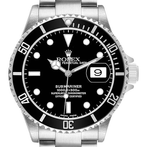 Photo of Rolex Submariner Date Black Dial Steel Mens Watch 16610