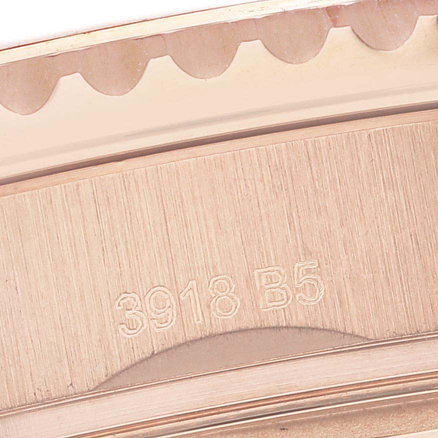 This image shows a close-up of the case edge and engravings on the Aviator model by Breitling.