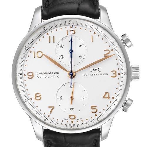 Photo of IWC Portuguese Chrono Automatic Steel Mens Watch IW371445 Box Papers