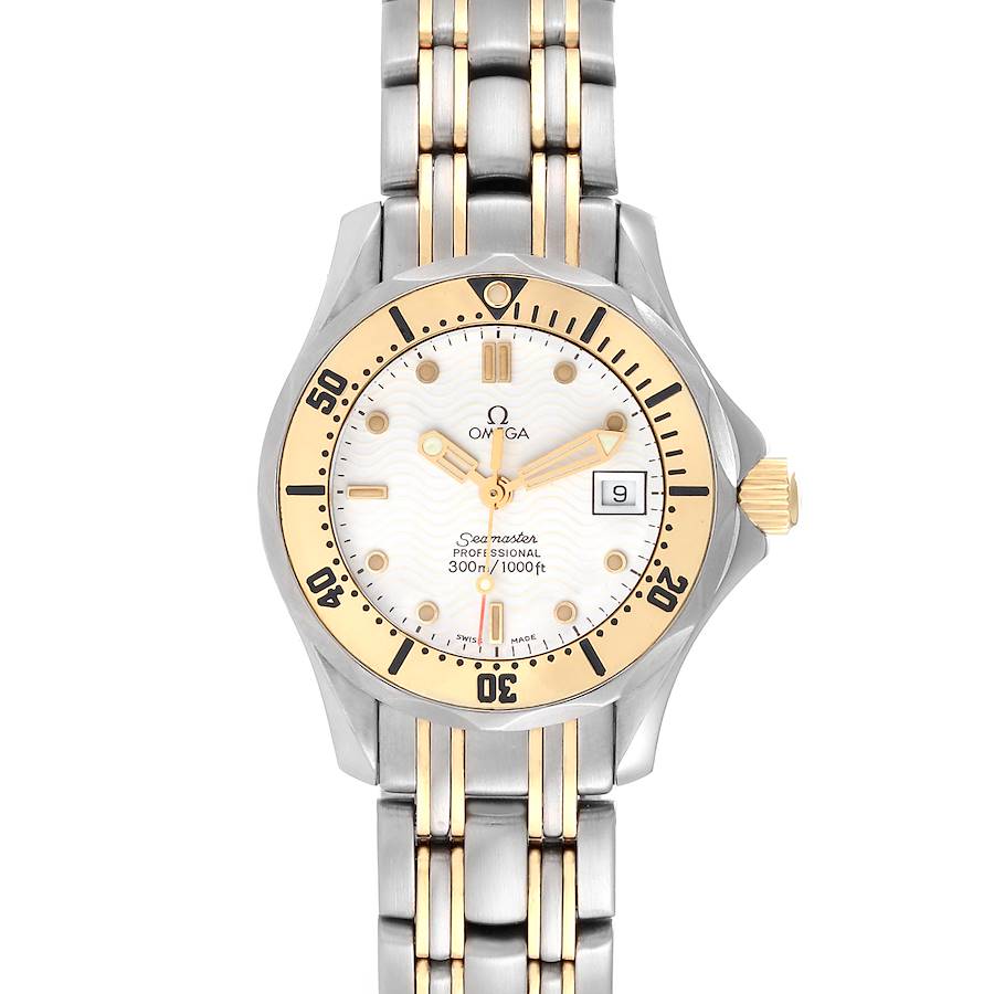 Omega Seamaster Diver Steel Yellow Gold Ladies Watch 2382.20.00 Box Card SwissWatchExpo