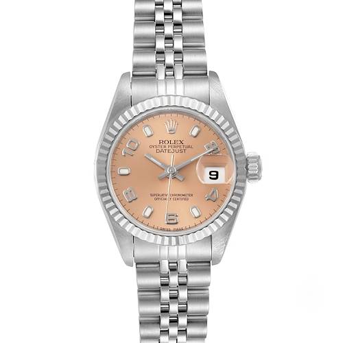 Photo of Rolex Datejust 26 Steel White Gold Salmon Dial Ladies Watch 69174 Papers