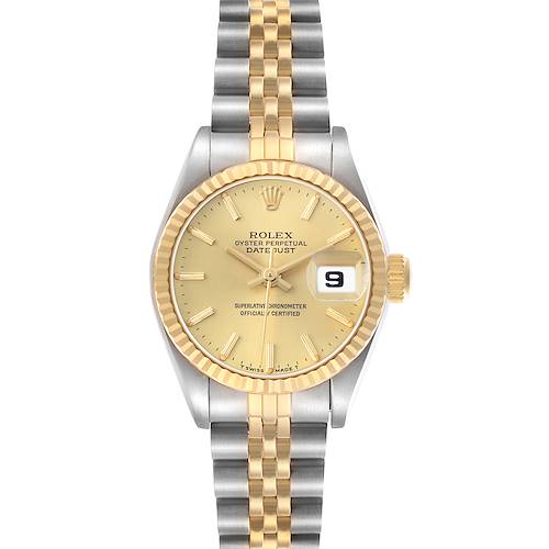 Photo of Rolex Datejust Champagne Dial Steel Yellow Gold Ladies Watch 69173