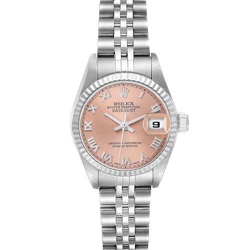 Photo of Rolex Datejust Salmon Dial White Gold Steel Ladies Watch 79174