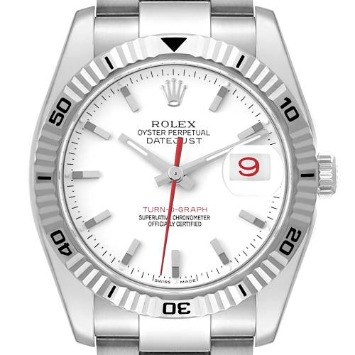 Photo of NOT FOR SALE - Rolex Datejust Turnograph White Dial Steel Mens Watch 116264 Box Papers - PARTIAL PAYMENT