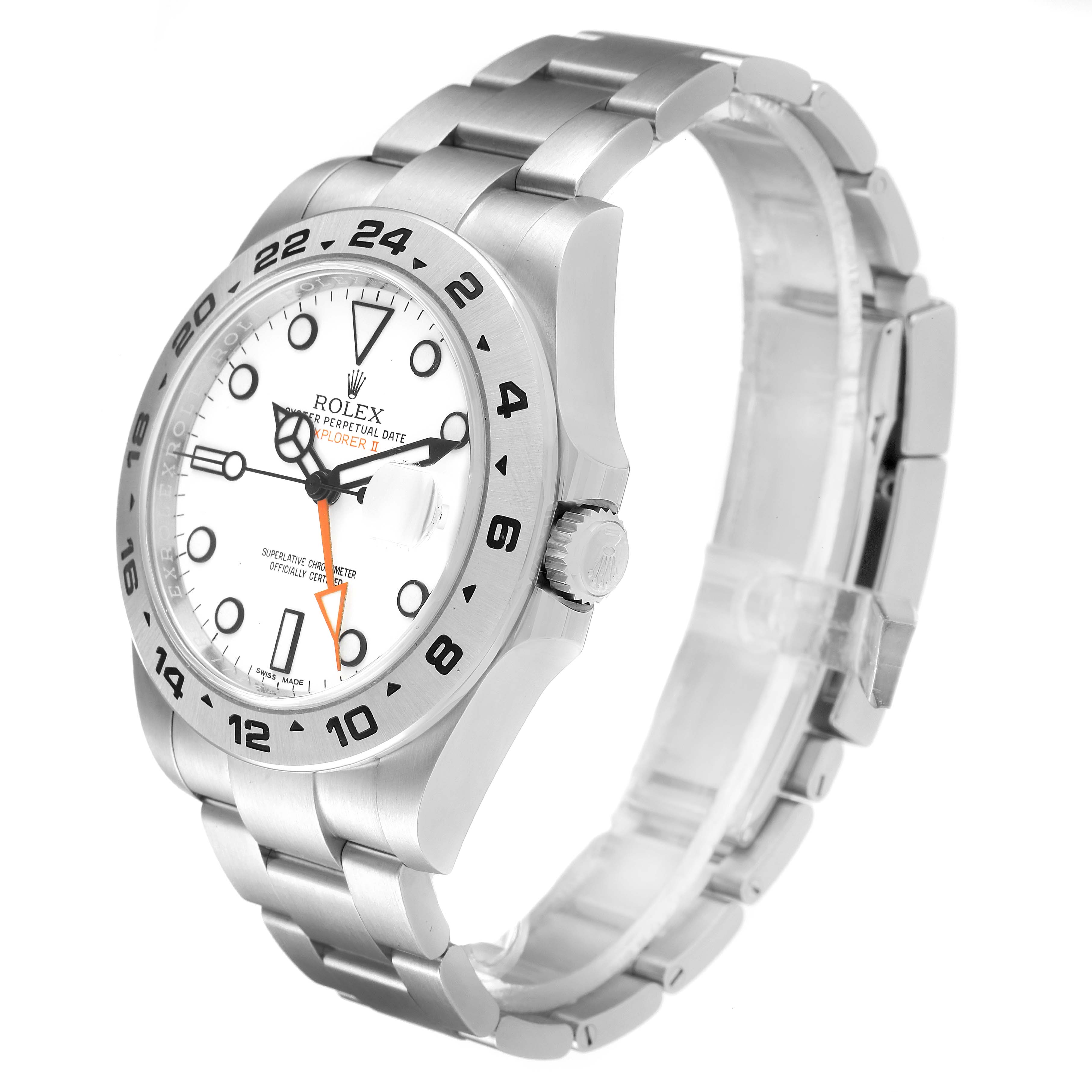 The image shows the Rolex Explorer 216570 Men's Stainless Steel White Dial 216570 Men's Stainless Steel White Dial watch at a three-quarter angle, displaying its face, bracelet, and crown.