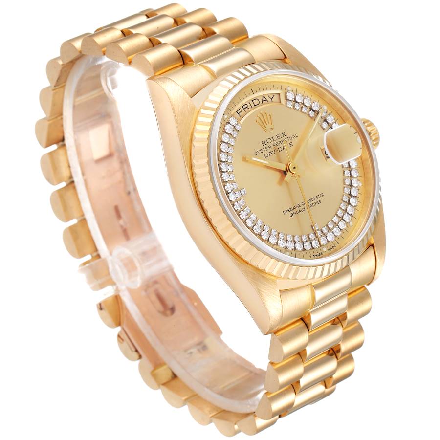 NOT FOR SALE Rolex President Day Date Yellow Gold String Diamond