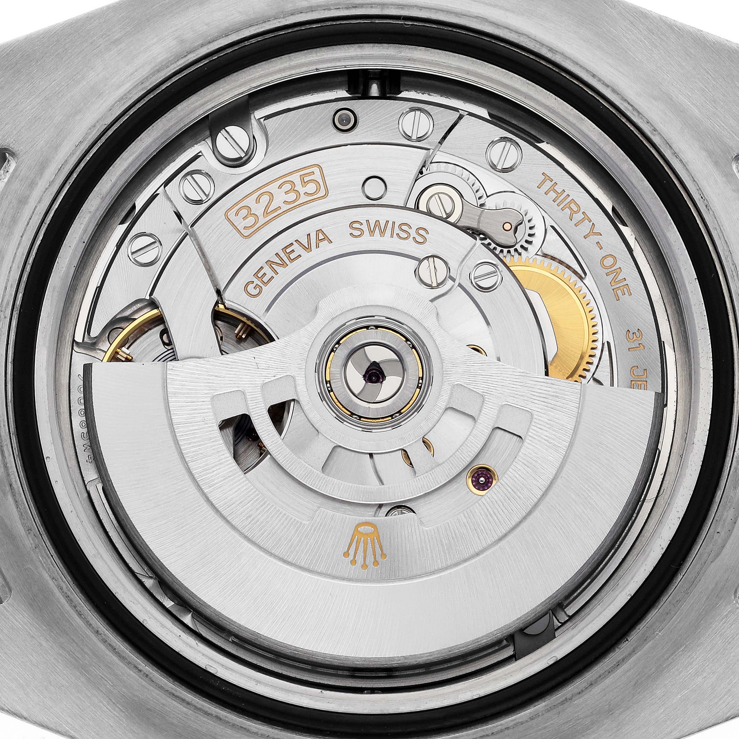 The image shows the movement mechanism of the Rolex Sea-Dweller 126600 Men's Stainless Steel Black Dial 126600 Men's Stainless Steel Black Dial, viewed from the back.