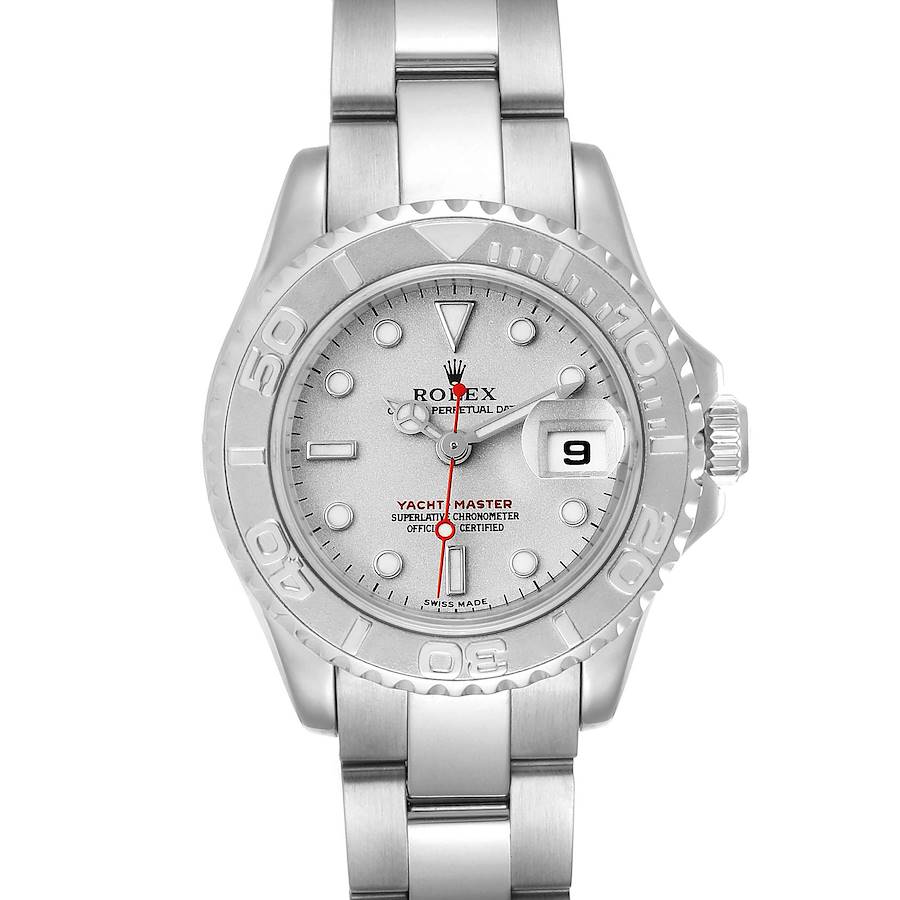 Rolex Yachtmaster 29 Steel Platinum Ladies Watch 169622 SwissWatchExpo