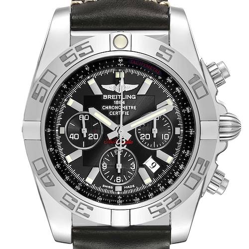 Photo of Breitling Chronomat 01 44mm Black Dial Steel Mens Watch AB0110