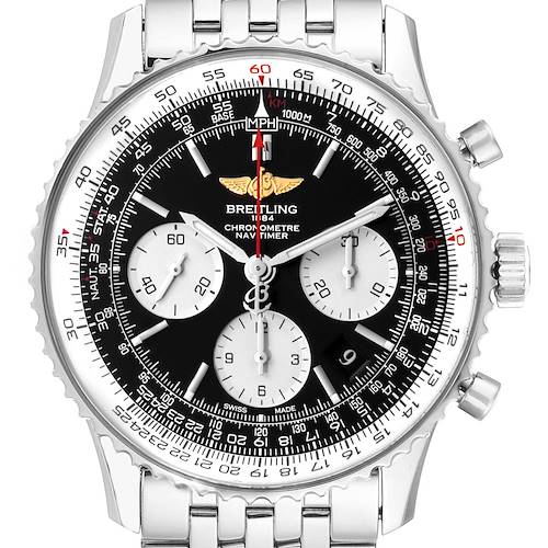 Photo of Breitling Navitimer 01 Black Dial Steel Mens Watch AB0120 Box Papers