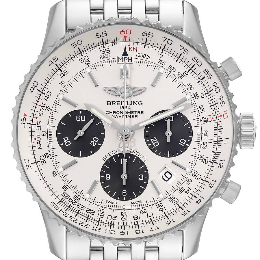Breitling Navitimer 01 Panda Dial Automatic Steel Mens Watch AB0120 Box Card SwissWatchExpo