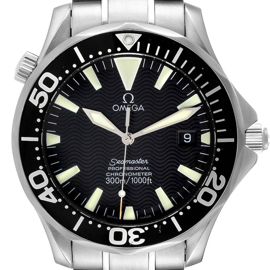 Omega Seamaster 300M Chronometer Black Dial Steel Mens Watch 2254.50.00 SwissWatchExpo